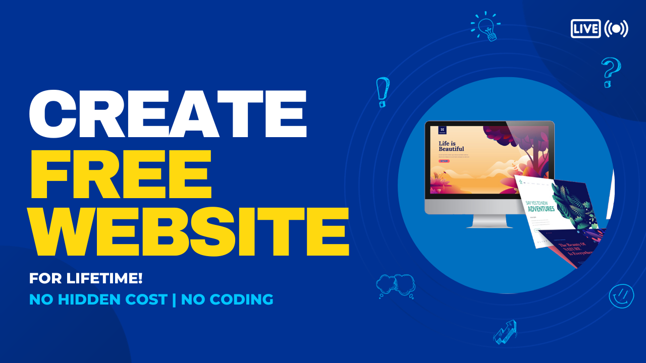 Create a Free Website for Lifetime | No Hidden Cost | No Coding Skill Required